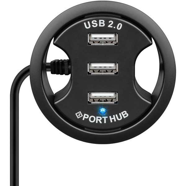 3-porttinen sisäänrakennettu USB-keskitin