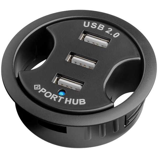 3-porttinen sisäänrakennettu USB-keskitin