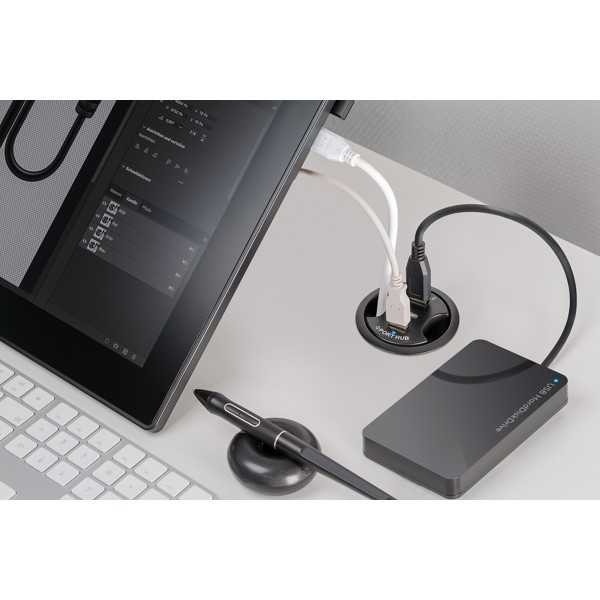 3-porttinen sisäänrakennettu USB-keskitin