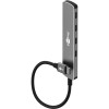 Ohut 4-porttinen USB-keskitin, USB-C - USB-C, 5 Gbit/s