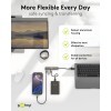 2-in-1 ohut 4-porttinen USB-keskitin, 5 Gbit/s