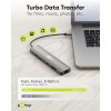 Ohut 8-porttinen USB-keskitin, jossa HDMI ja RJ45, 5 Gbit/s