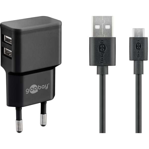 12 W:n kaksois-micro-USB-laturisetti