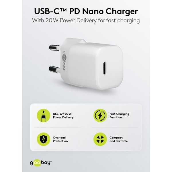 20 W:n Lightning/USB-C PD -lataussetti Nano