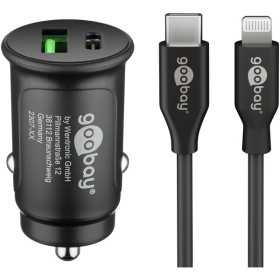 27 W:n kaksois-USB-auton pikalataussetti Lightning