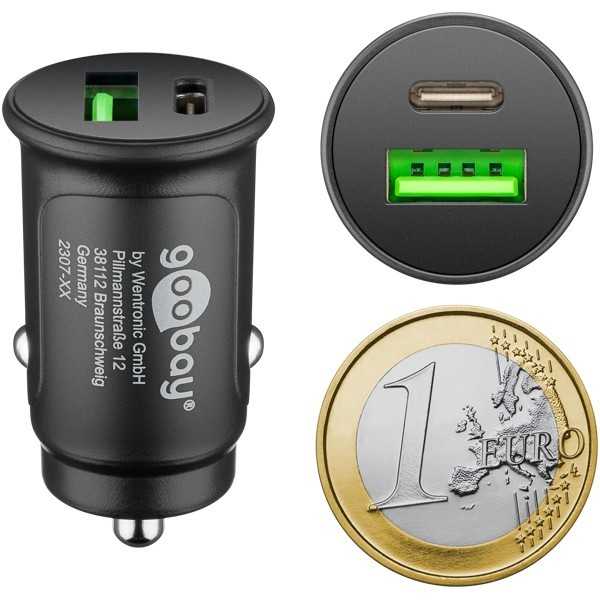 27 W:n kaksois-USB-auton pikalataussetti Lightning