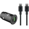 27 W:n kaksois-USB-auton pikalataussetti USB-C