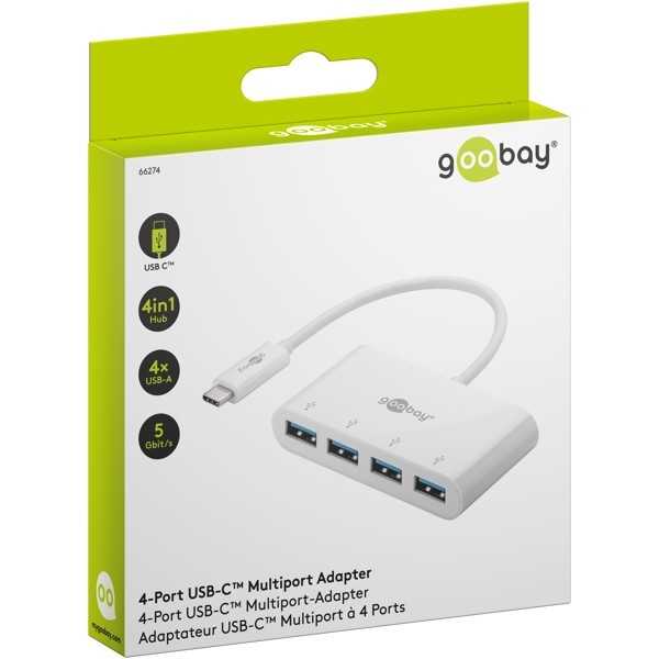 4-porttinen USB-C-moniporttisovitin