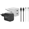 35 W kaksoisvirtalähdesarja, 2 x USB-C-laturi, 2 x USB-C-kaapeli