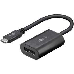 USB-C–DisplayPort-sovitin, 0,2 m, musta