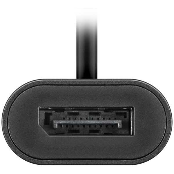 USB-C–DisplayPort-sovitin, 0,2 m, musta