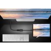 USB-C–DisplayPort-sovitin, 0,2 m, musta