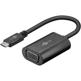 USB-C–VGA-sovitin, 0,2 m, musta