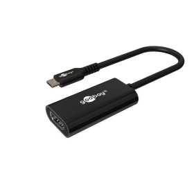 USB-C–HDMI-sovitin, 0,2 m, musta