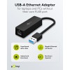 USB-A Ethernet-sovitin, musta