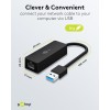 USB-A Ethernet-sovitin, musta