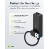 USB-A Ethernet-sovitin, musta
