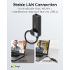 USB-A Ethernet-sovitin, musta