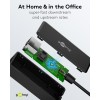 USB-A Ethernet-sovitin, musta