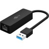 USB-A Ethernet-sovitin, musta