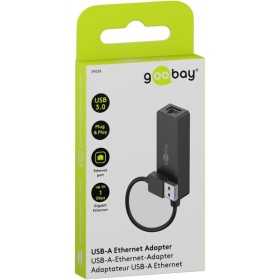 USB-A Ethernet-sovitin, musta