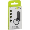 USB-A Ethernet-sovitin, musta