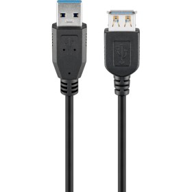 USB-A-jatkokaapeli, 1,8 m, musta