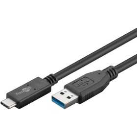 USB-C - USB-A -kaapeli, 1 m, musta