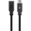 USB-C-jatkojohto, USB 3.1 Gen 1, 1 m, musta
