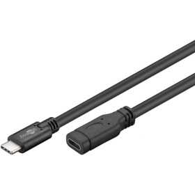 USB-C-jatkojohto, USB 3.1 Gen 1, 1 m, musta