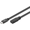 USB-C-jatkojohto, USB 3.1 Gen 1, 1 m, musta