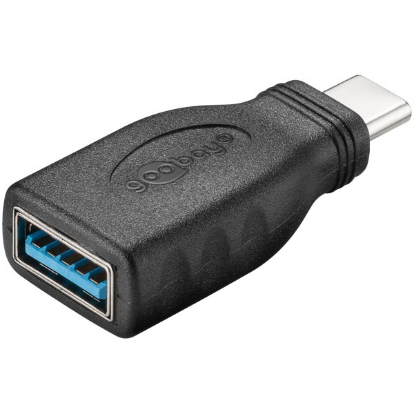 USB-sovitin USB-C - USB-A, OTG, musta