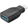 USB-sovitin USB-C - USB-A, OTG, musta