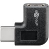 USB-C - USB-C -sovitin 90°, musta