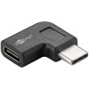 USB-C - USB-C -sovitin 90°, musta