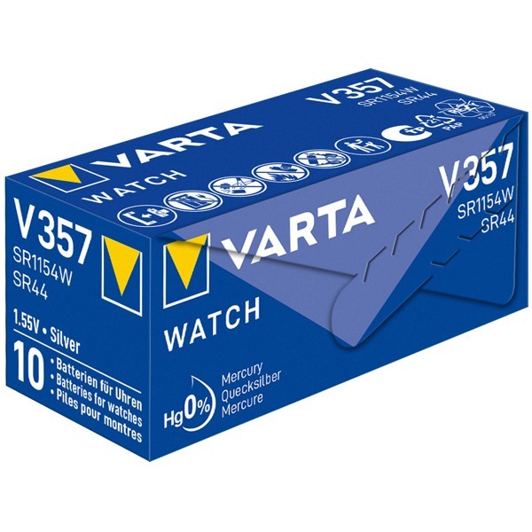 SR44 (V357) paristo, 10 kpl laatikossa