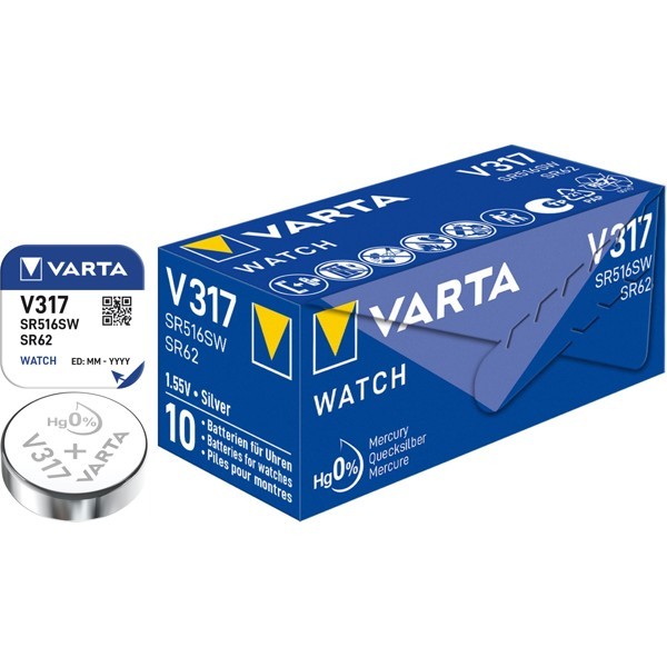 SR62 (V317) paristo, 10 kpl laatikossa