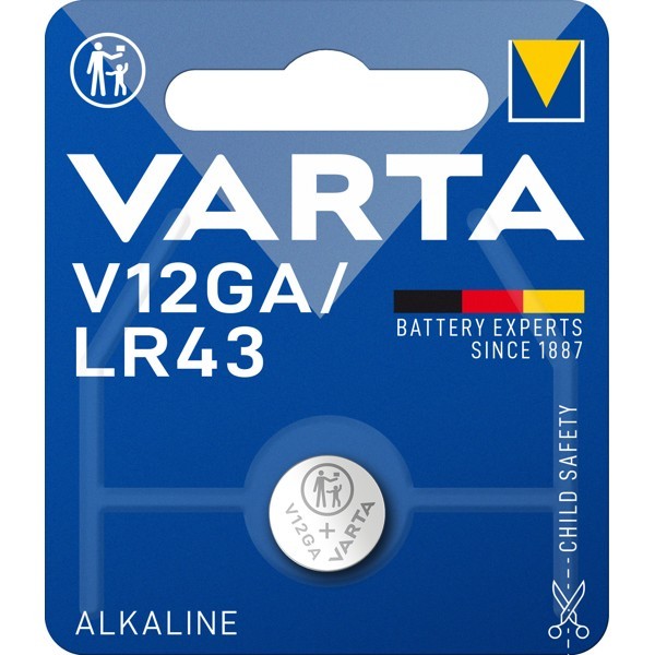 LR43 (4278) paristo, 1 kpl läpipainopakkauksessa