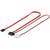 Kiintolevyn S-ATA SlimLine-kaapeli 1.5 Gbit/s/3 Gbit/s 2in1