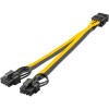 Virtalähdekaapeli 8-nastainen naaras - kaksois 6+2 uros PCIe:lle