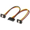 PC Y -virtakaapeli/sovitin, SATA 1x uros - 2x naaras 90°
