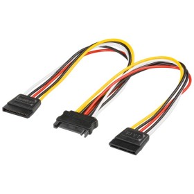 PC Y -virtakaapeli/sovitin, SATA 1x uros - 2x naaras