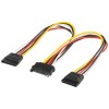 PC Y -virtakaapeli/sovitin, SATA 1x uros - 2x naaras