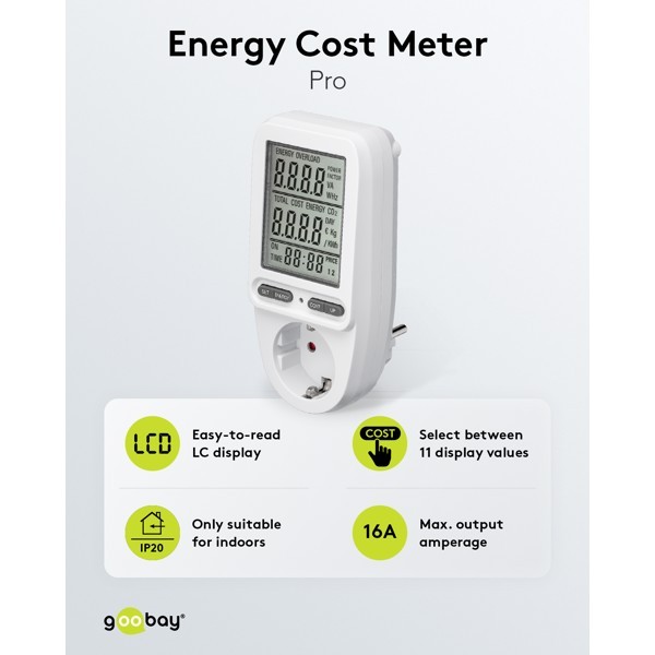 Digitaalinen energiakustannusmittari Pro
