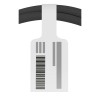CAT 6 -kytkentäkaapeli 1x 90° kulma, S/FTP (PiMF), valkoinen