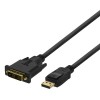 Deltaco DisplayPort-DVI kaapeli, 2m, musta