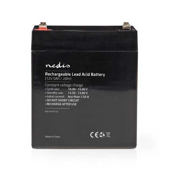 Lyijyhappoakku 12 V, 5 000 mAh, 101 x 90 x 70 mm, huoltovapaa