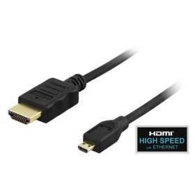 Deltaco MicroHDMI-HDMI kaapeli, 1m, musta