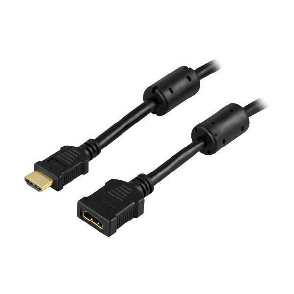 Deltaco HDMI jatkokaapeli, 1m