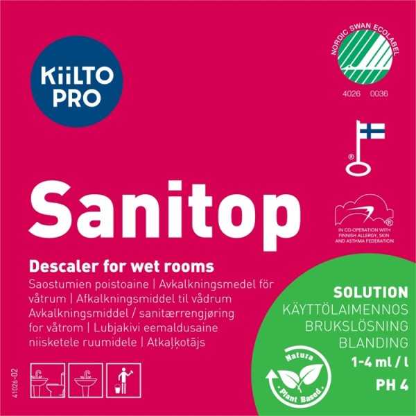ET KÄYTTÖLIUOS KIILTO SANITOP 70X70/100